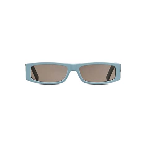 CD Diamond S1I Light Blue Rectangular Sunglasses .